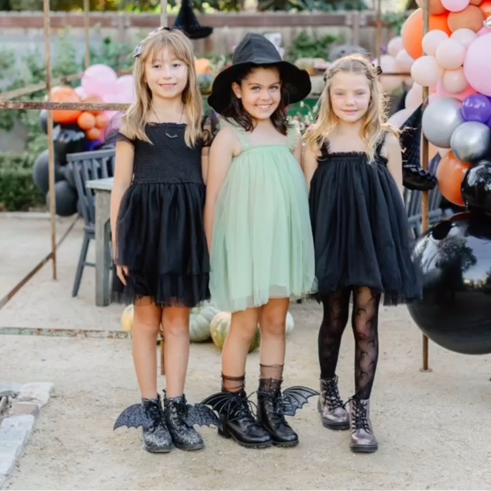 Wild + Rae Girls' black Tulle Dress - Sleeveless Party Dress 3T
